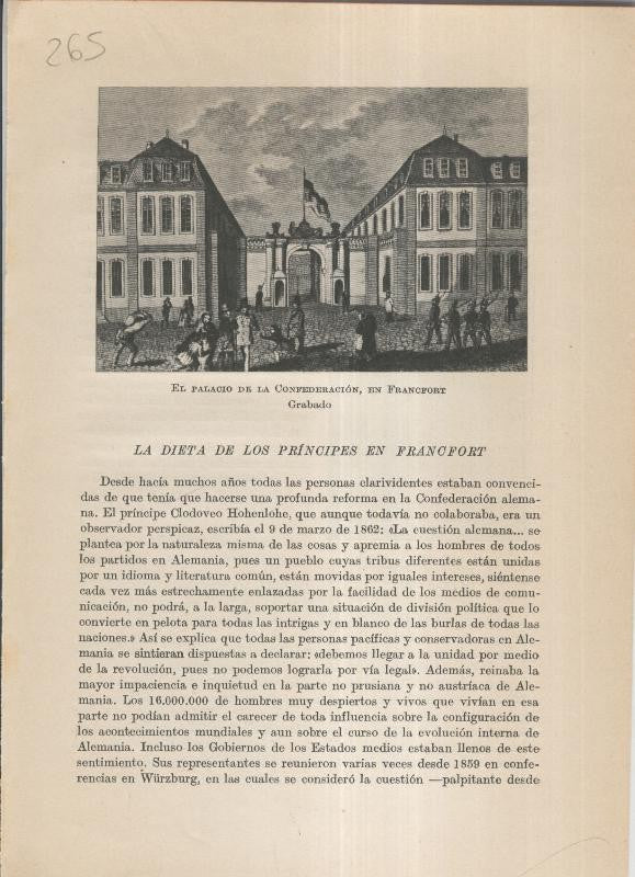 Liberalismo y Nacionalismo 1848-1890: Lamina numerada 265