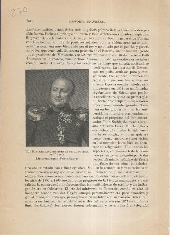 Liberalismo y Nacionalismo 1848-1890: Lamina numerada 270