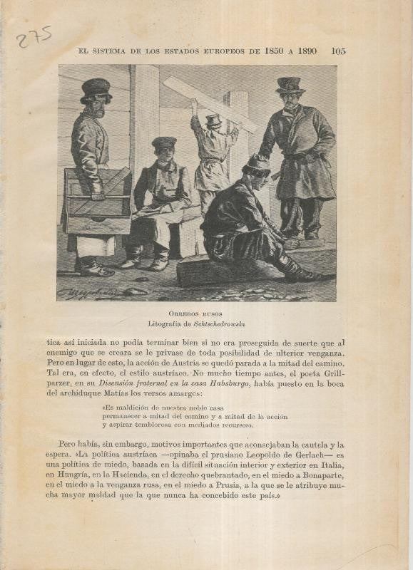 Liberalismo y Nacionalismo 1848-1890: Lamina numerada 275
