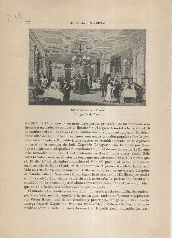 Liberalismo y Nacionalismo 1848-1890: Lamina numerada 278