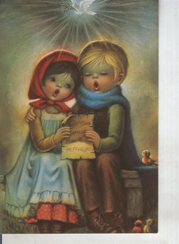 Postal 011024: Niños felicitando la navidad 1