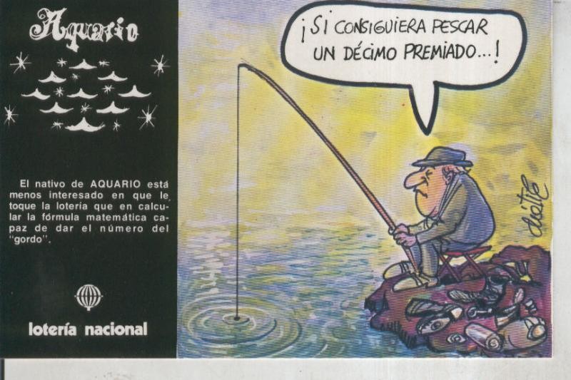 Postal 011038: Loteria Nacional-Signos Zodiaco: Acuario