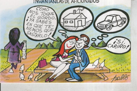 Postal 011055: Loteria Nacional: Dibujos humoristicos de Pablo