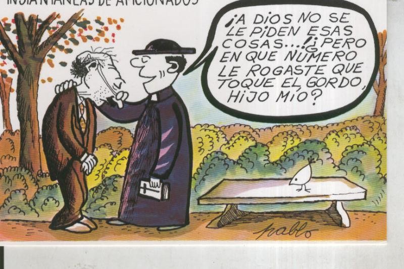 Postal 011056: Loteria Nacional: Dibujos humoristicos de Pablo