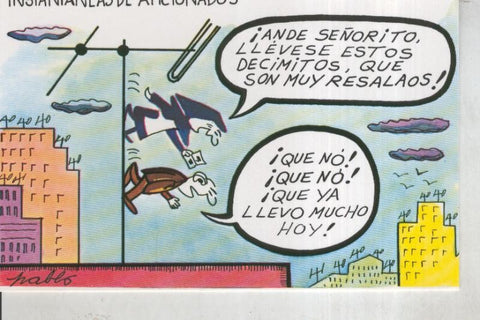 Postal 011057: Loteria Nacional: Dibujos humoristicos de Pablo