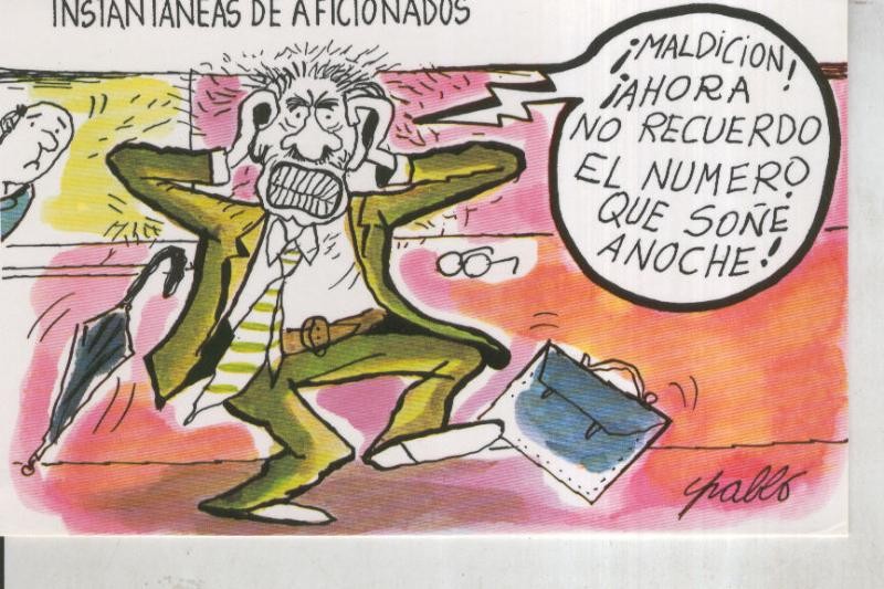Postal 011059: Loteria Nacional: Dibujos humoristicos de Pablo