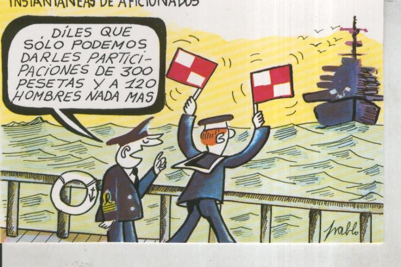Postal 011062: Loteria Nacional: Dibujos humoristicos de Pablo