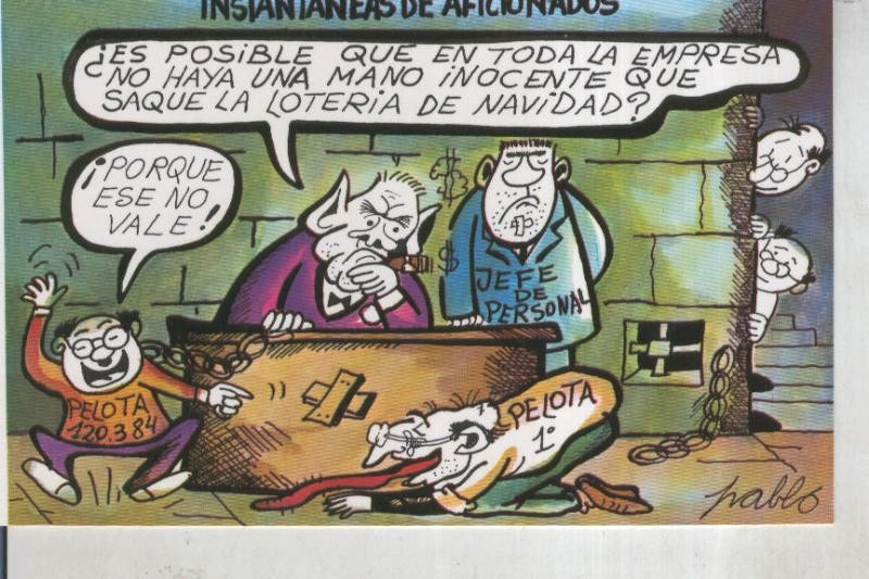 Postal 011063: Loteria Nacional: Dibujos humoristicos de Pablo