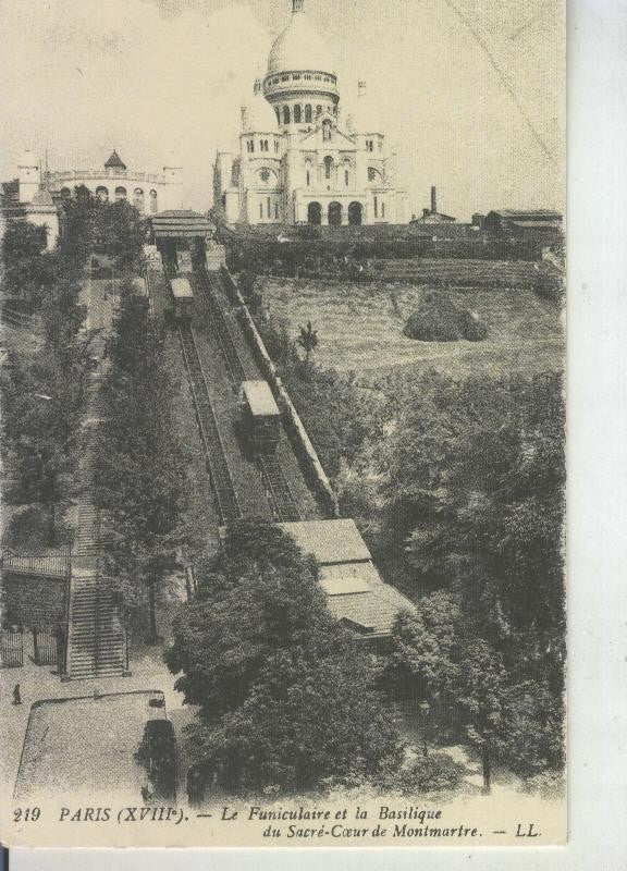 Postal 011079:  Funicilar y basilica de Paris