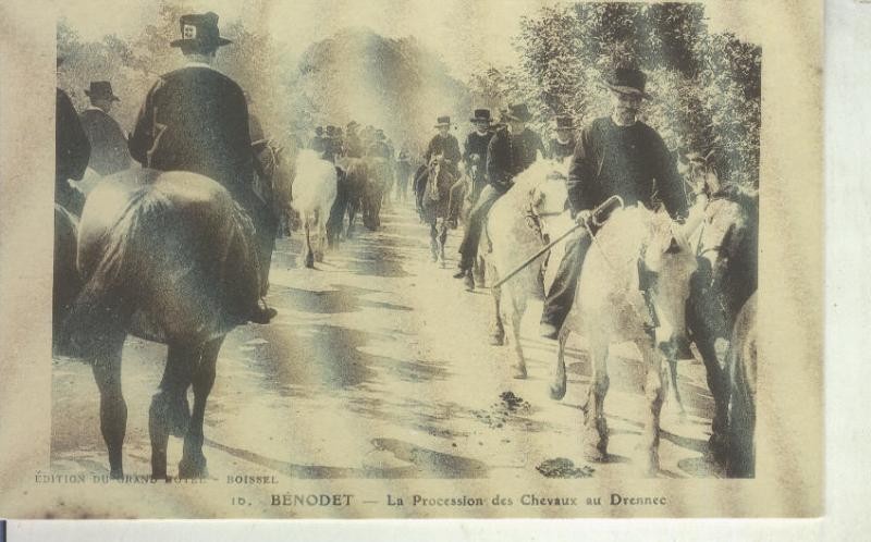 Postal 011104: Benodet, la processio des Chevaux au Drennec