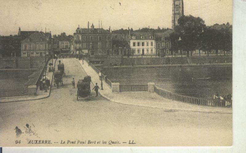 Postal 011105: Auxerre, le pont pau bert et les quais