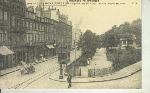 Postal 01114: Clemont-Ferrand: square Blaise Pascal et rue andre Moinier