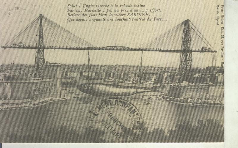 Postal 011127: Marseille, pont transbordeur