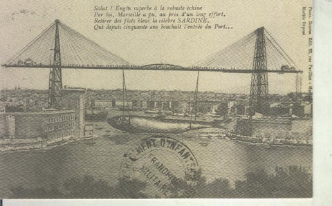 Postal 011127: Marseille, pont transbordeur