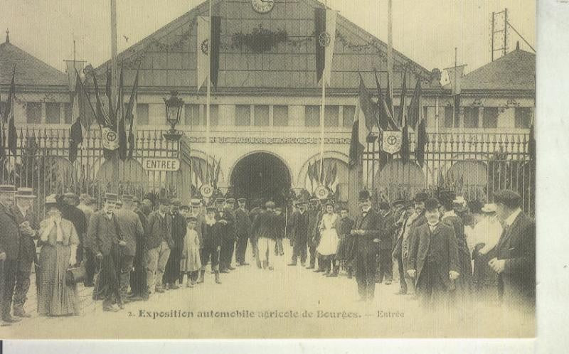 Postal 011128: Bourges, exposition automobile