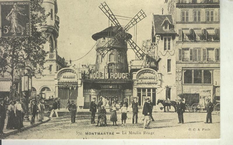 Postal 011143: Montmartre, Moulin Rouge