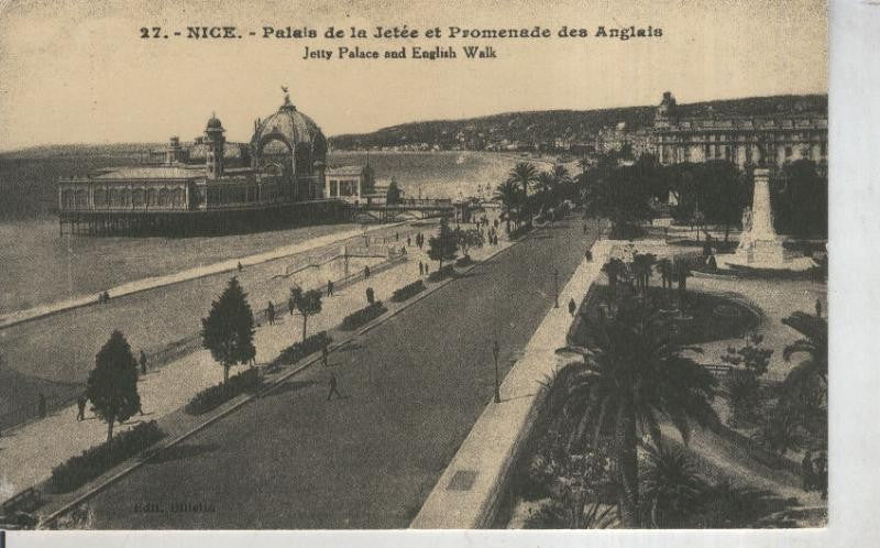 Postal 011153: Nice-Palais de la Jetee et Promenade des Anglais