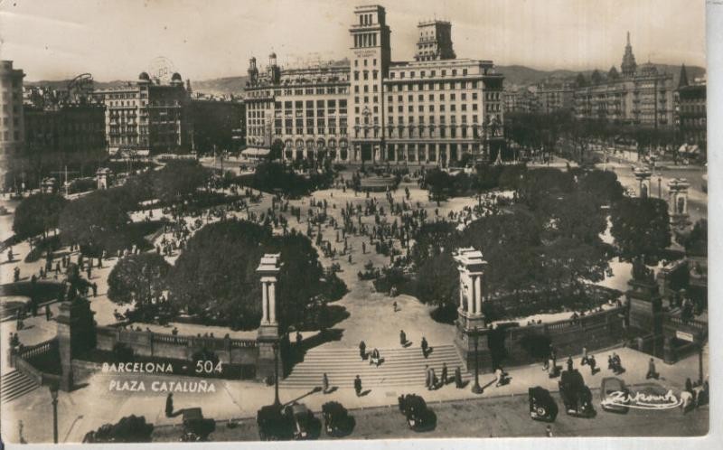 Postal 011161: Plaza Cataluña en Barcelona