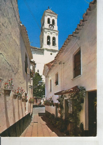 Postal 011175: Calle tipica y parroquia de Marbella
