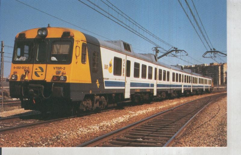 Postal 011219: Automotores diesel serie 592-001/140 en Zaragoza en 1991
