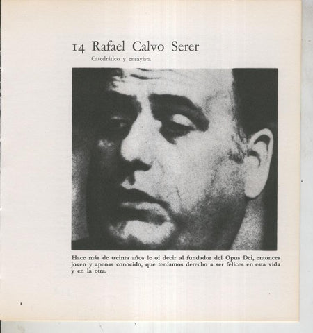 Ficha 014: Rafael Calvo Serer: Catedratico y ensayista