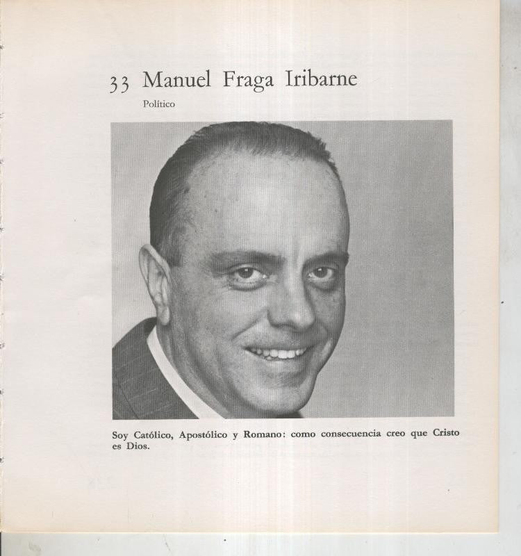 Ficha 033: Manuel Fraga Iribarne: Politico