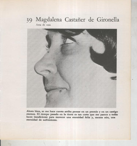 Ficha 039: Magdalena Castañer de Gironella: Ama de casa