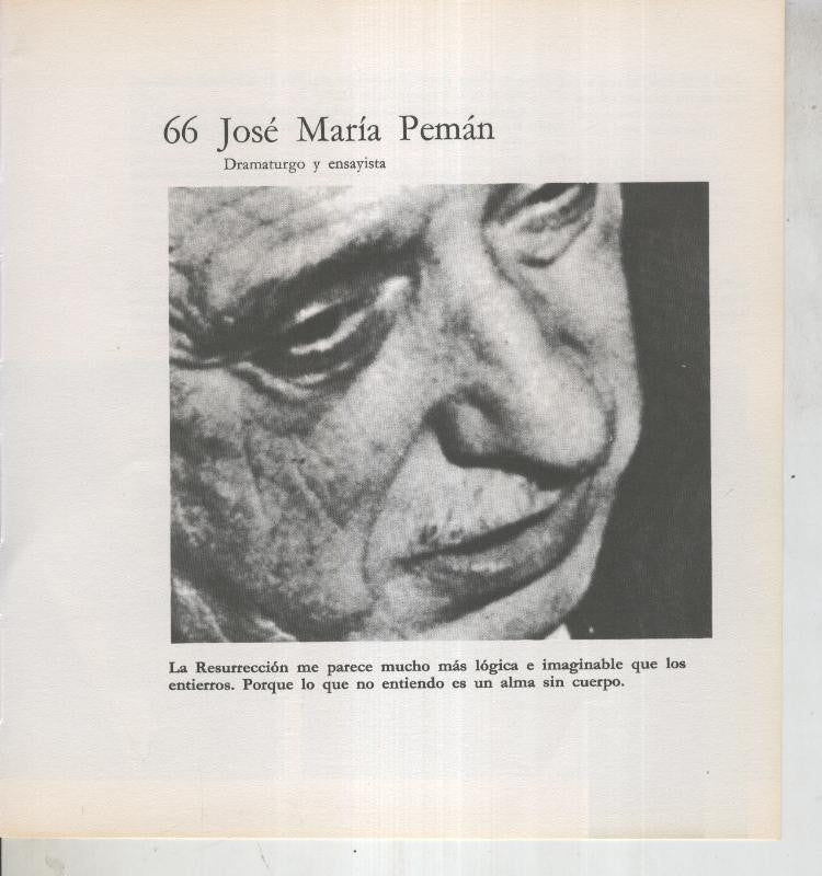 Ficha 066: Jose Maria Peman: Dramaturgo y ensayista