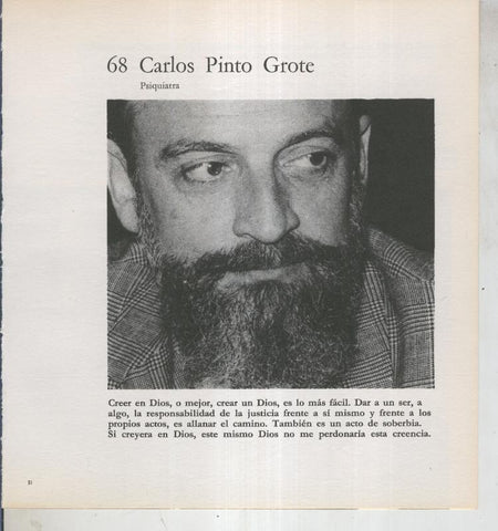 Ficha 068: Carlos Pinto Grote: Psiquiatra