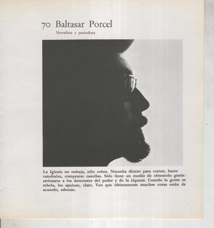 Ficha 070: Baltasar Porcel: Novelista y periodista