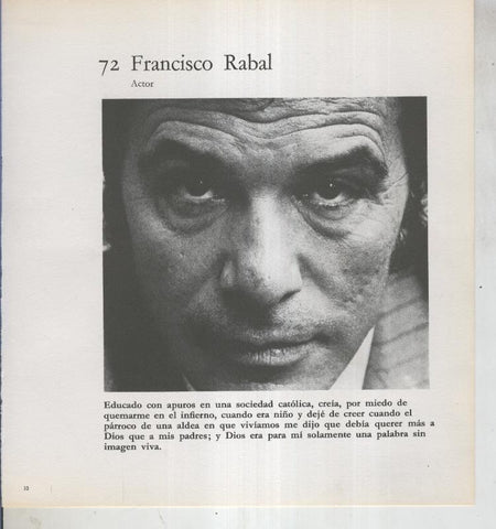 Ficha 072: Francisco Rabal: Actor