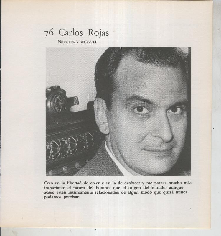 Ficha 076: Carlos Rojas: Novelista y ensayista
