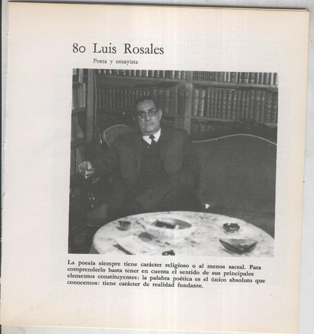 Ficha 080: Luis Rosales: Poeta y ensayista