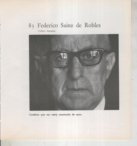 Ficha 083: Federico Sainz de Robles: Critico literario