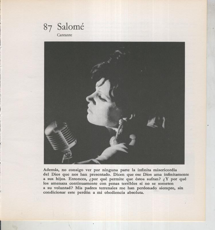 Ficha 087: Salome: Cantante