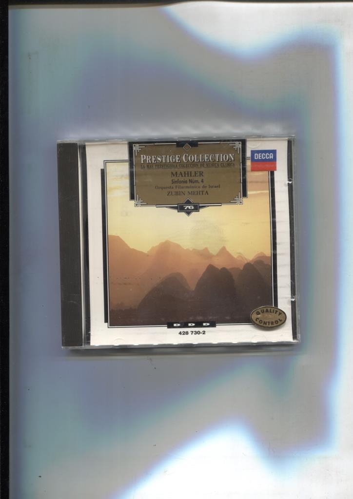 CD Musica Clasica: Gustav Mahler: sinfonia numero 4 en sol mayor