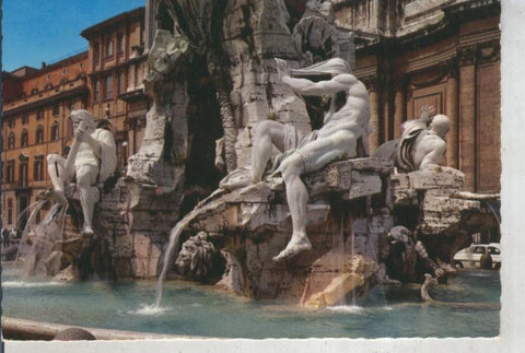 Postal 011277: Fuente de la Piazza Navona en Roma