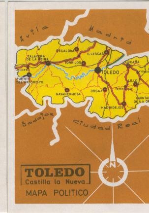 Las provincias de España cromo numero 139: Toledo