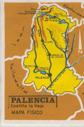 Las provincias de España cromo numero 105: Palencia