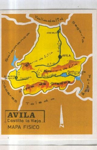 Las provincias de España cromo numero 021: Avila