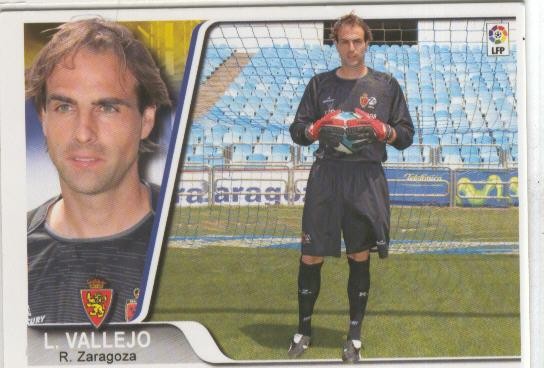 Cromo Liga 2007-2008: R.Zaragoza. numero 094: L.Vallejo