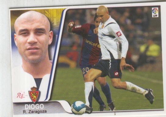 Cromo Liga 2007-2008: R.Zaragoza. numero 095: Diogo