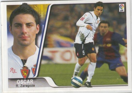 Cromo Liga 2007-2008: R.Zaragoza. numero 102: Oscar