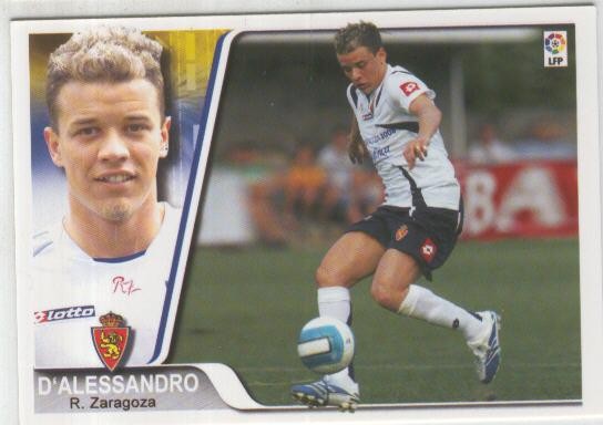 Cromo Liga 2007-2008: R.Zaragoza. numero 104: D´Alessandro