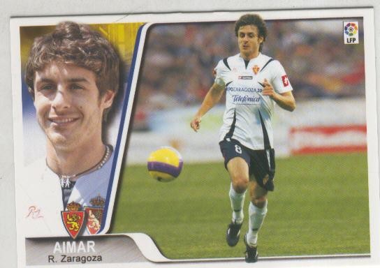Cromo Liga 2007-2008: R.Zaragoza. numero 105: Aimar