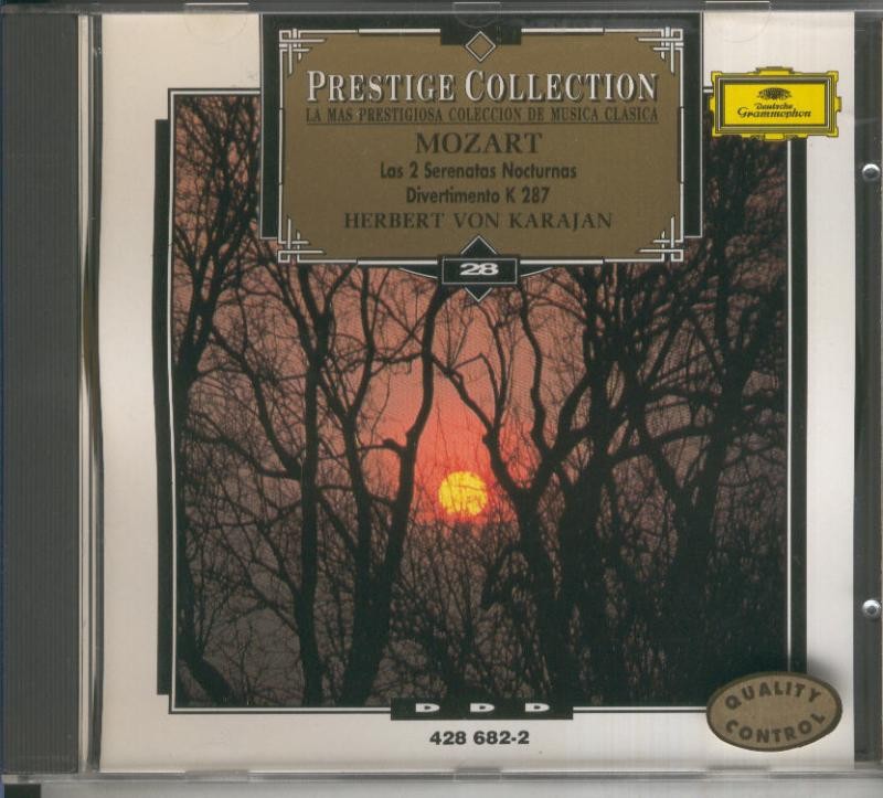 CD Musica Clasica: Mozart: Las 2 serenatas nocturas y Divertimento K 287