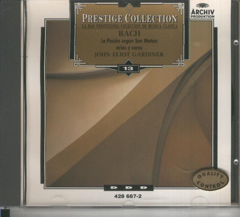 CD Musica Clasica: Bach: La pasion segun San Mateos, arias y coros