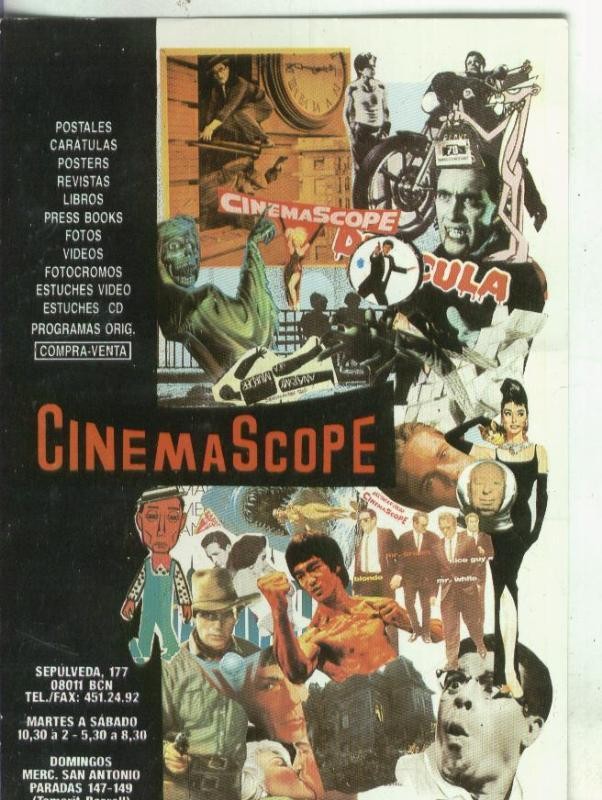 Postal 001320: Tienda Cinemascope