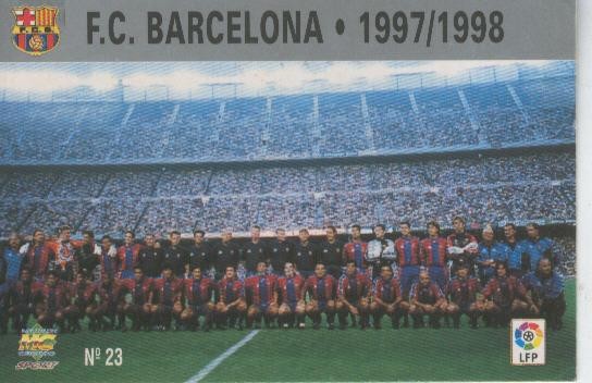 Cromo Liga 97/98: F.C.Barcelona numero 023: Foto plantilla