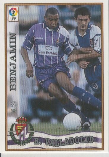 Cromo Liga 97/98: Real Valladolid numero 139: Benjamin